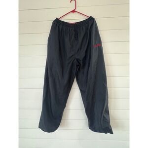 Vintage FUBU Track Pants XL Navy Blue Red Logo Y2K Baggy Hip Hop Windbreaker